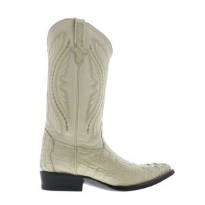 Ferrini Mens Caiman Body X-Toe White Boots (NWT)